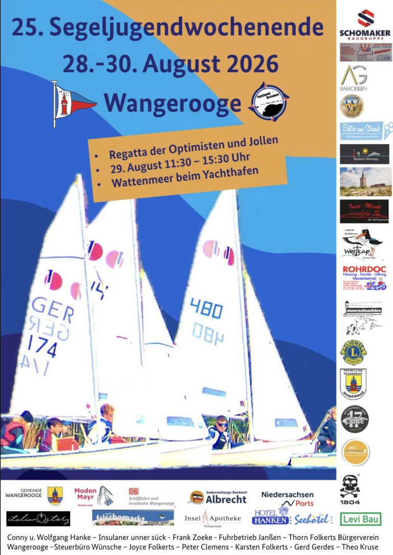 25. Segeljugendwochenende auf Wangerooge